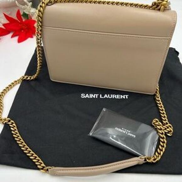 Women's Saint Laurent YSL Sunset medium Leather shoulder Bag made in Italy - Picture 9 of 14